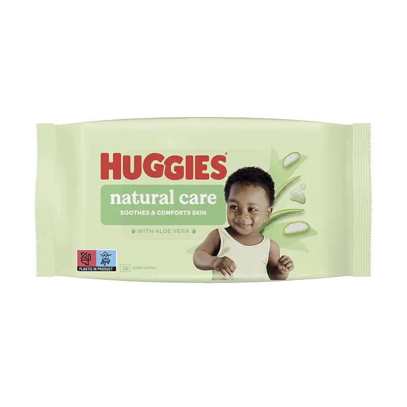 Huggies Natural Care Feuchttücher, 56 Stück.