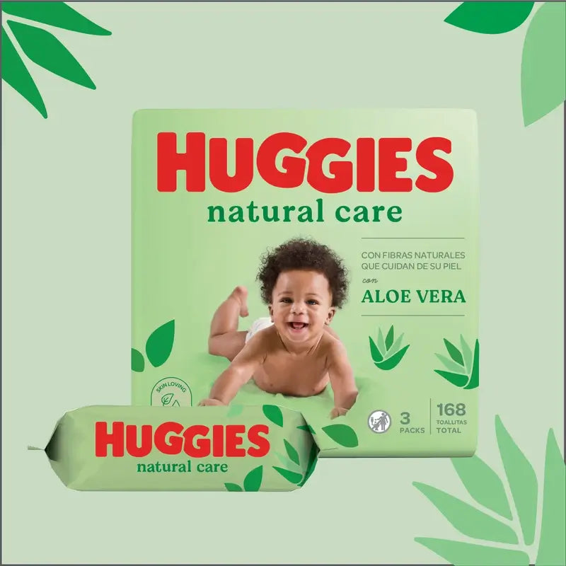 Huggies Natural Care Feuchttücher, 56 Stück.