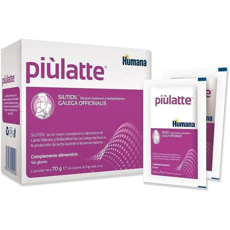 Humana Piulatte Lactation Nahrungsergänzungsmittel 14 Beutel à 5 Gramm