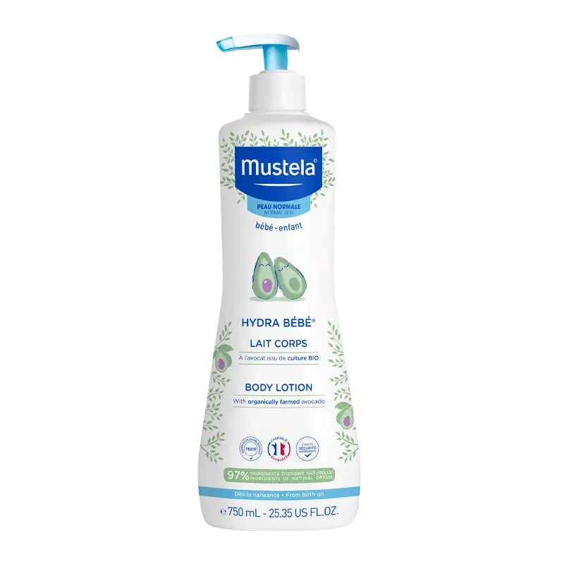 Mustela Hydra Baby Body Milk with Avocado Bio, 750 ml
