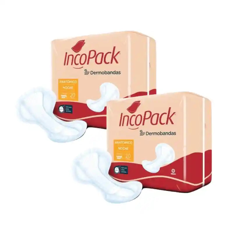 Incopack Anatomische Nacht , Packung 2, 160 Stück.