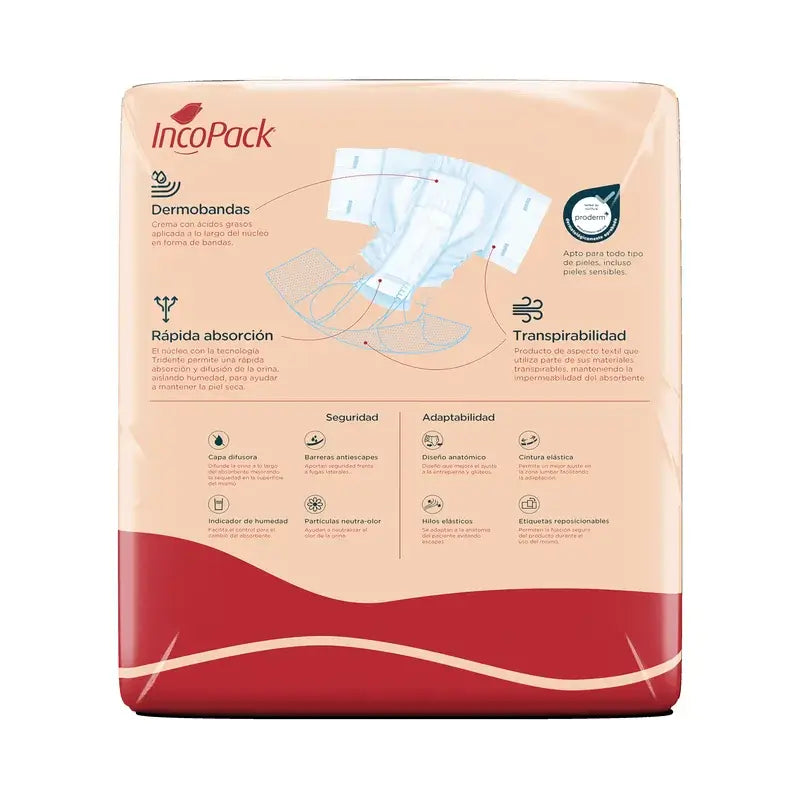 Incopack Elastic Absorbent Super Night Super Large Size , 80 Stück.