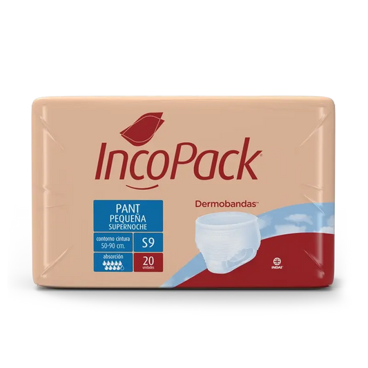Incopack Absorbent Pant Pant Super Night Small Size , 80 units