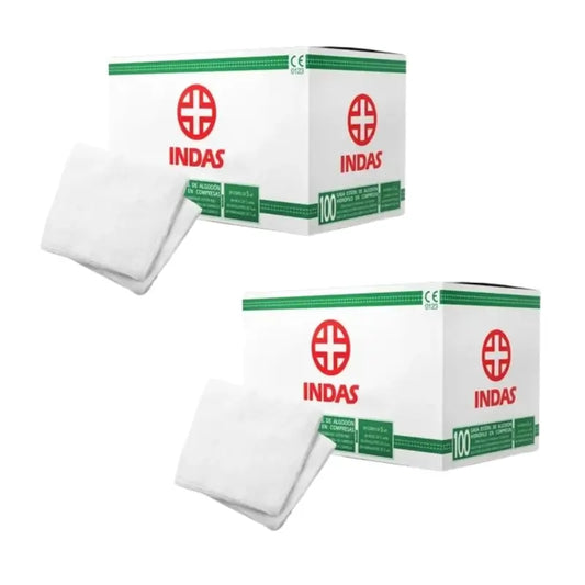 Indas Sterile Gaze, 2 x 100 Stück