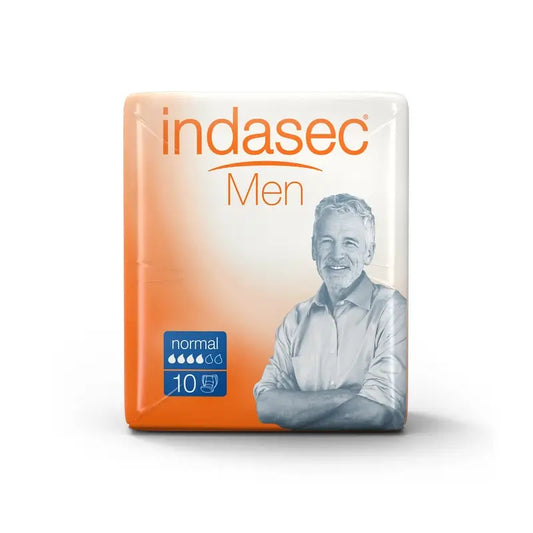 Indasec Men Saugfähige Einlage für Männer Normal , 10 Stück
