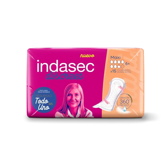 Indasec Discreet Inkontinenzeinlage Maxi , 15 Stück