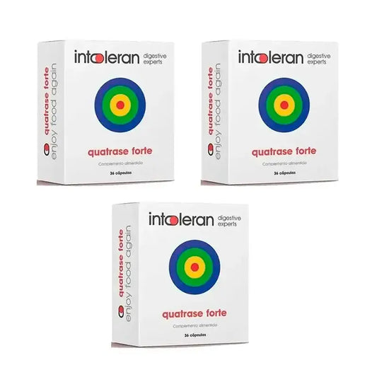Intoleran Nahrungsergänzungsmittel Quatrase 10.000 Pack 3 x 36 Kapseln