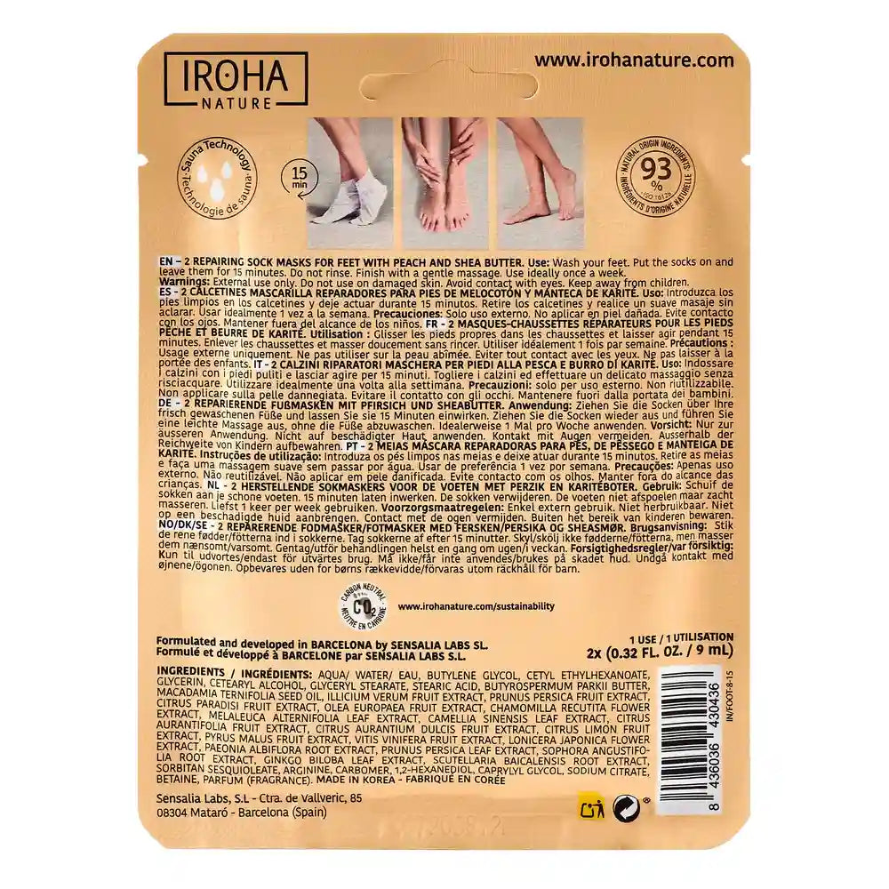 Iroha Nature Body Repairing Socks Maske, 20 Ml