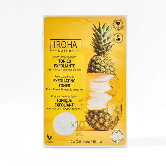 Iroha Nature Exfoliating Toning Discs, 10 Stück.