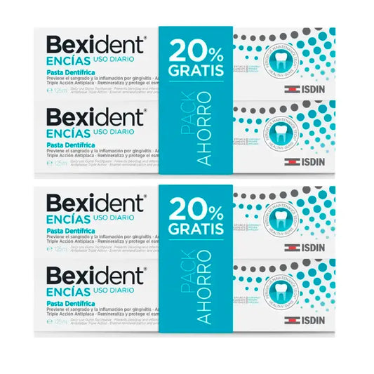 Isdin Bexident Kaugummi Paste Pack 4 x 125 ml