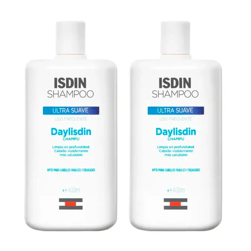 Isdin Daylisdin Ultra Sanftes Shampoo, Packung 2 x 400 ml