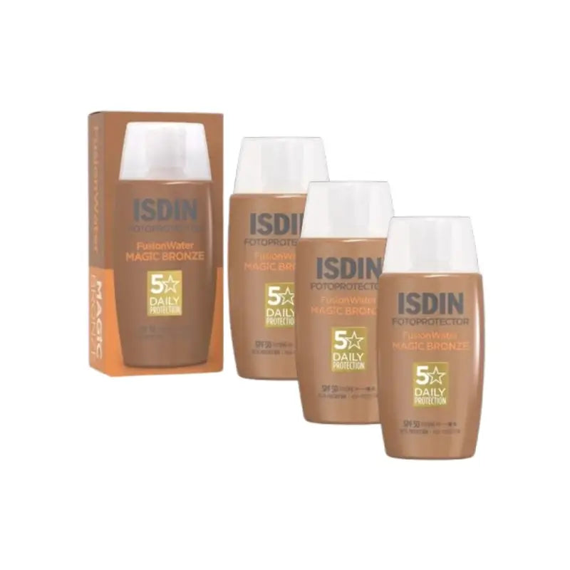 Isdin Fotoprotector Fotoprotector Fusion Wasser Farbe dunkel Spf 50, 3X50 Ml