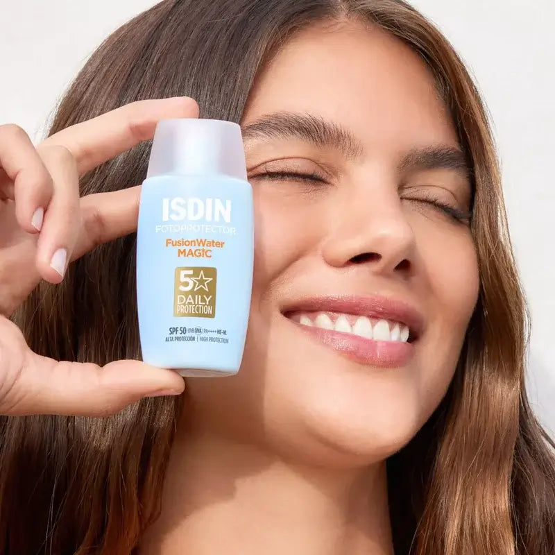 Isdin Fusion Water Magic Solar und Gesichts-Sonnenschutz SPF 50+, 2 x 50 ml