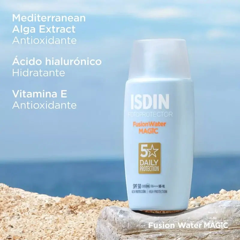 Isdin Fusion Water Magic Solar und Gesichts-Sonnenschutz SPF 50+, 2 x 50 ml