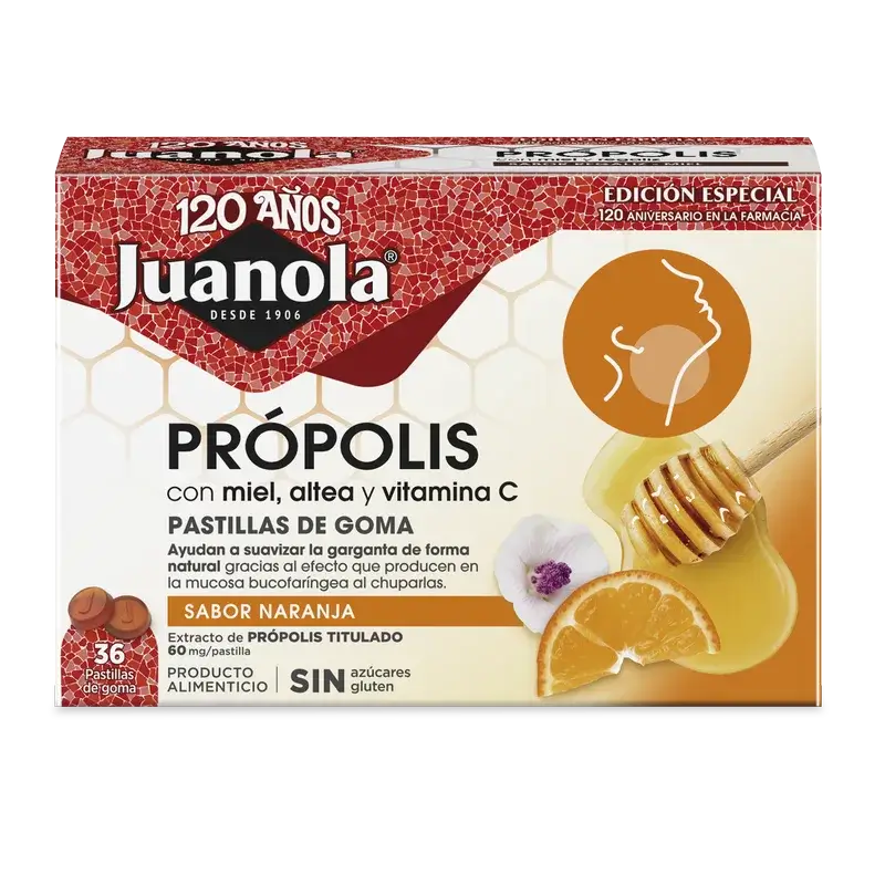 Juanola Propolis Orange 72Gr, 36 Einheiten