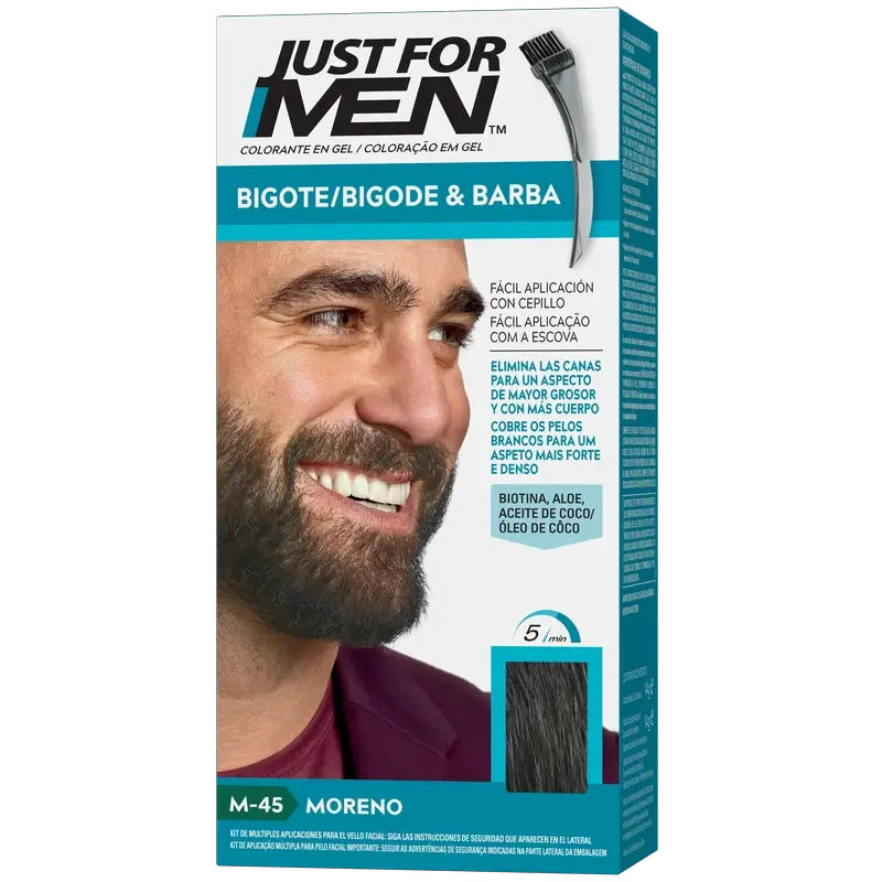 Just For Men Schnurrbart und brauner Bart