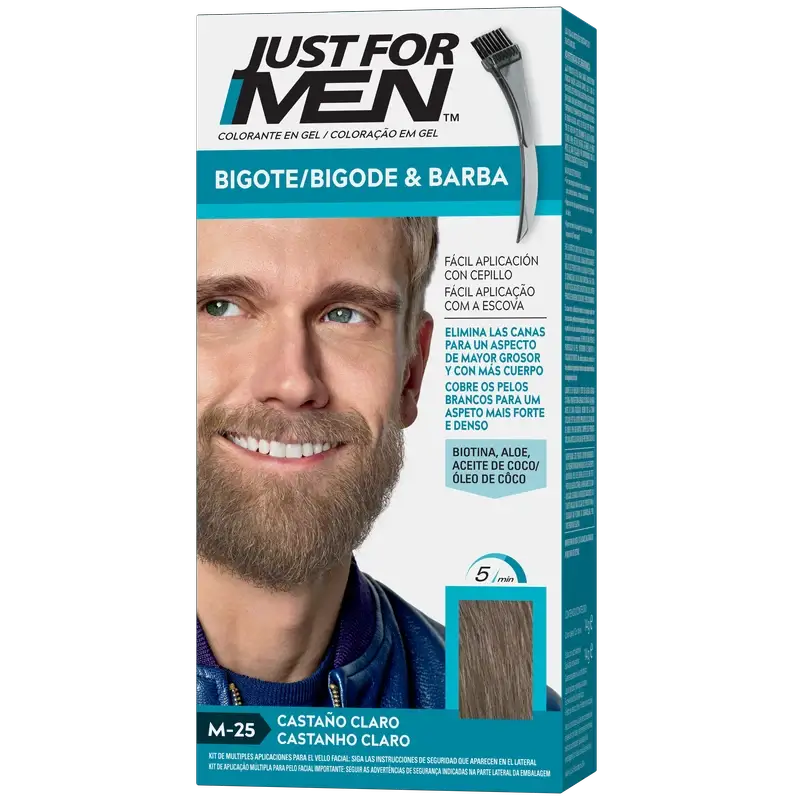 Just For Men Hellbrauner Schnurrbart und Bart