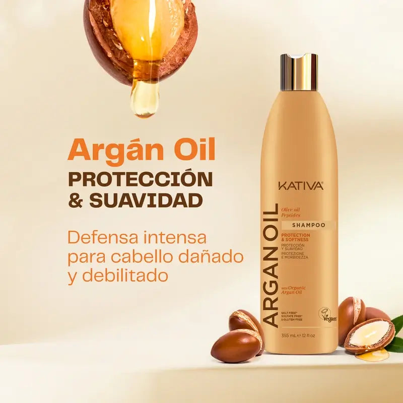 Kativa Argan-Oliven-Peptid-Shampoo, 500 ml