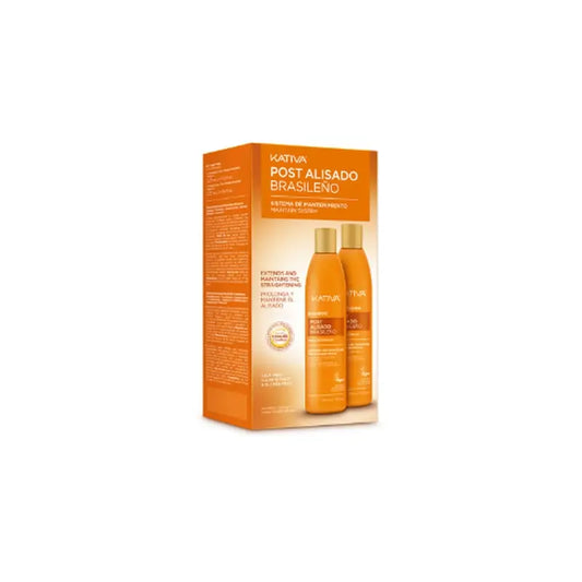 Kativa Post Brazilian Straightening Kit, 2 Pieces