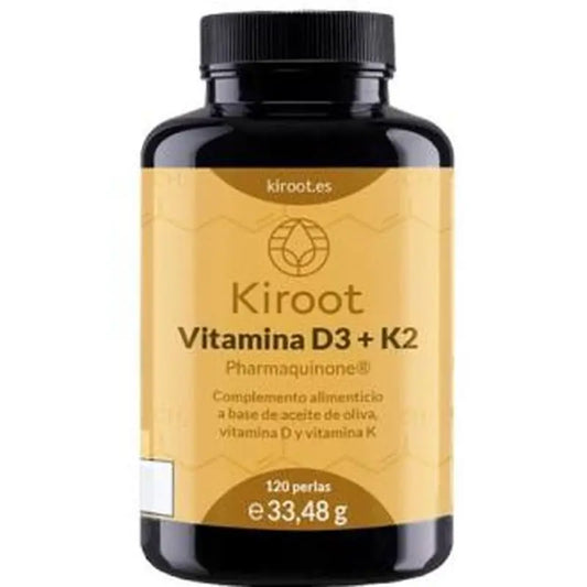 Kiroot Vitamin D3+K2 120Pearls.