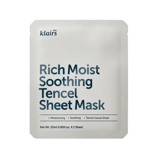 Klairs Rich Moist Soothing Beruhigende Tencel Sheet Mask, 25 ml