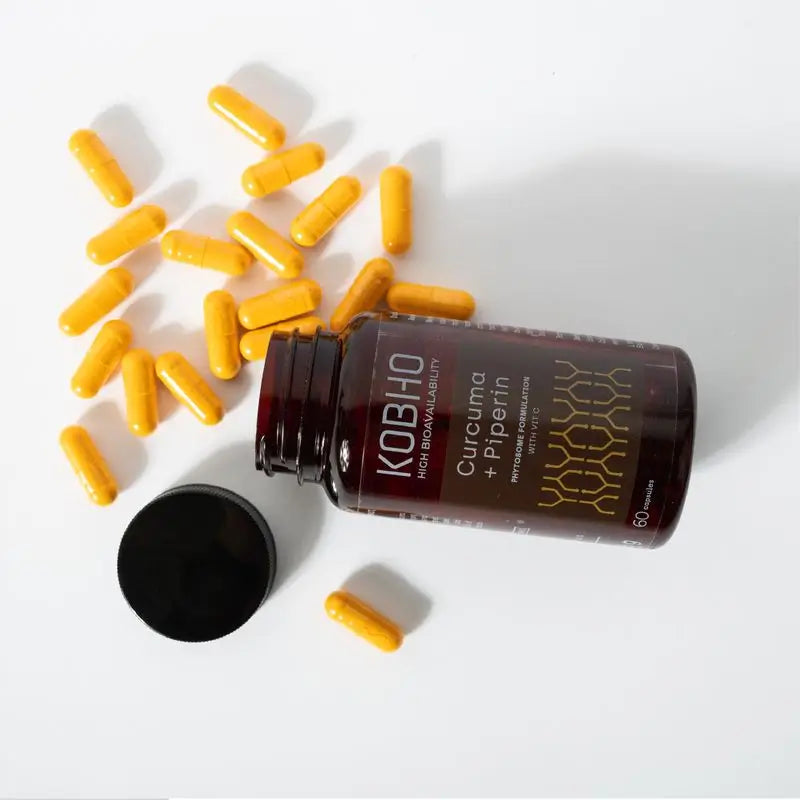 Kobho Labs Supplement Kurkuma + Schwarzer Pfeffer, 60 Kapseln