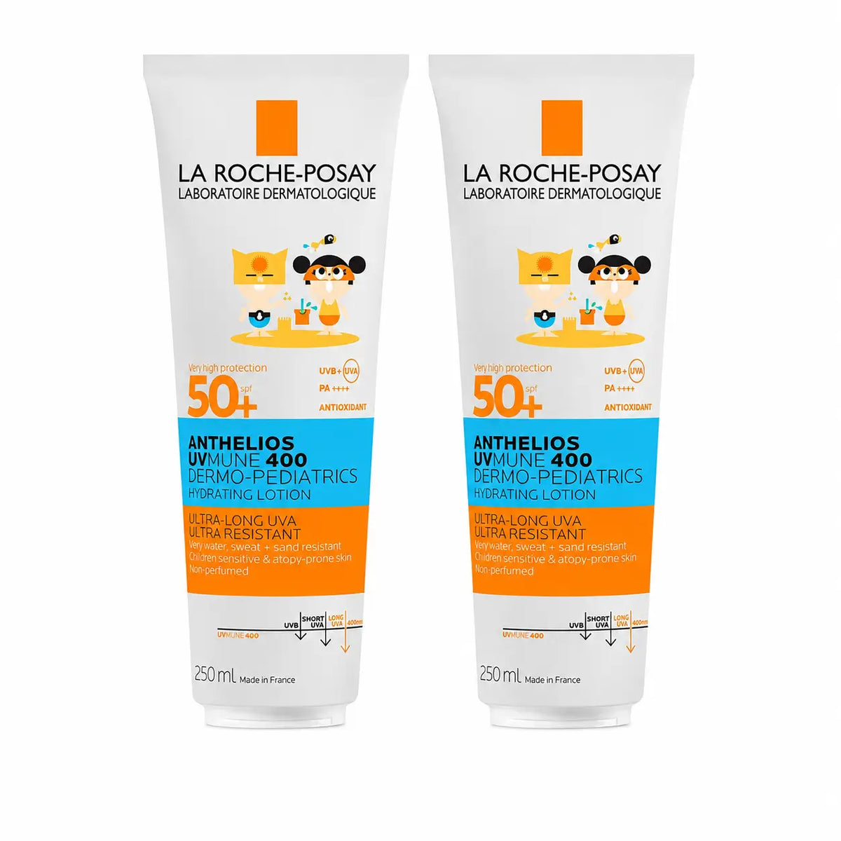 La Roche-Posay Anthelios Dermo-Pediatrics Moisturising Milk SPF 50+ Children's Sunscreen Pack 2 x 250 ml