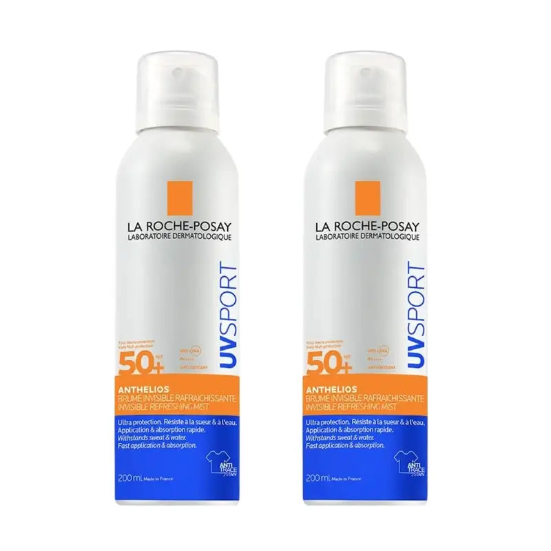 La Roche Posay Anthelios Uv Sport Unsichtbarer Kühlungsnebel Spf50+ , 2X200 Ml