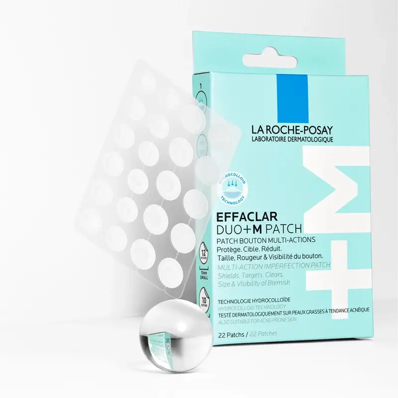 La Roche-Posay Effaclar Duo+M Unsichtbare Pflaster gegen Unreinheiten und Hautunreinheiten, 22 Stück
