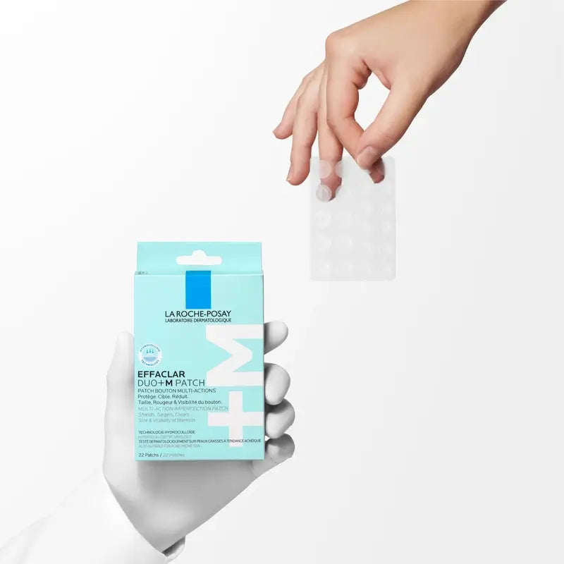 La Roche-Posay Effaclar Duo+M Unsichtbare Pflaster gegen Unreinheiten und Hautunreinheiten, 22 Stück