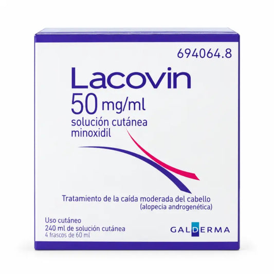 Lacovin 50 mg/ml Minoxidil Hautlösung 4 Fläschchen x 60 ml