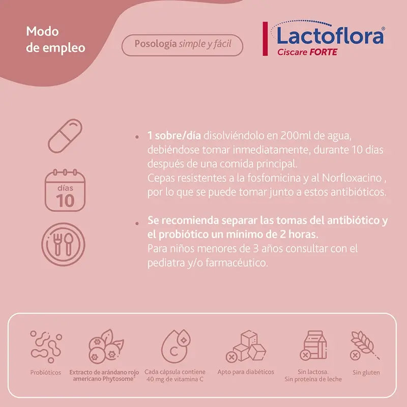 Lactoflora Ciscare Forte, 10 Stäbchen