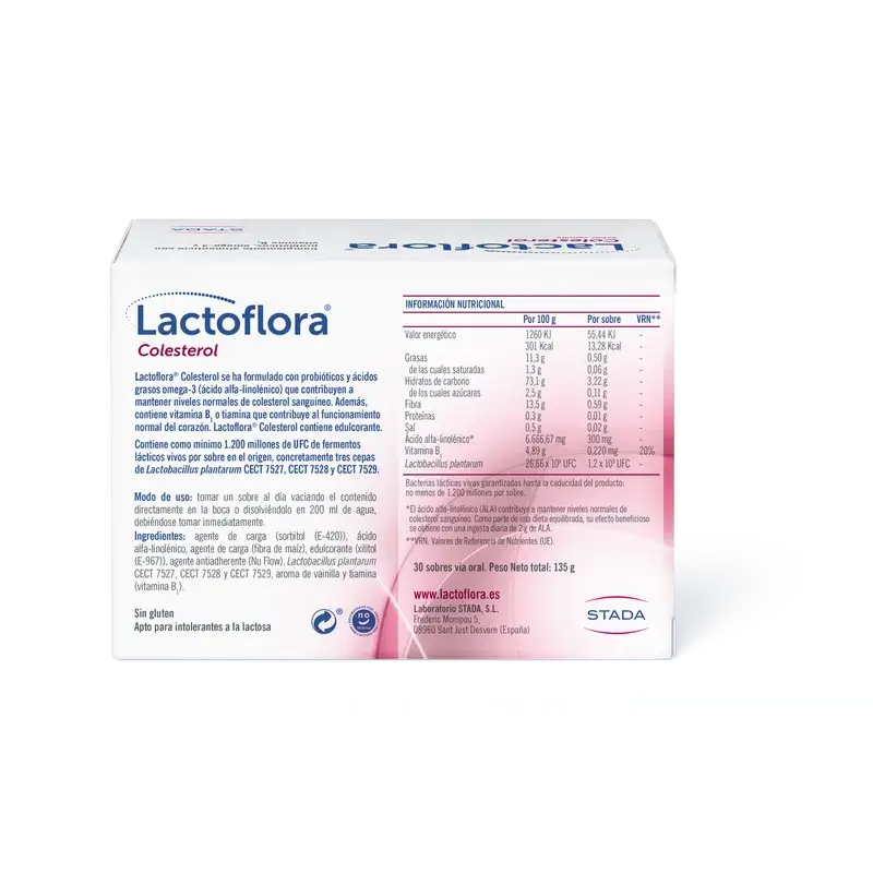 Lactoflora Probiotic Cholesterin Vanille-Geschmack 30 Sticks
