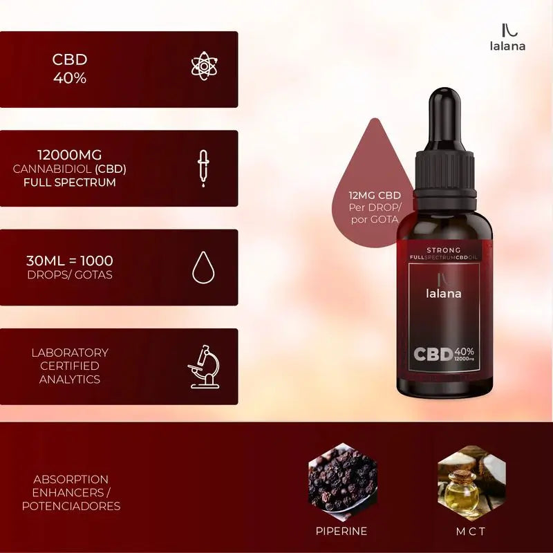 Lalana Cbd Öl Stark 40%, 30 ml