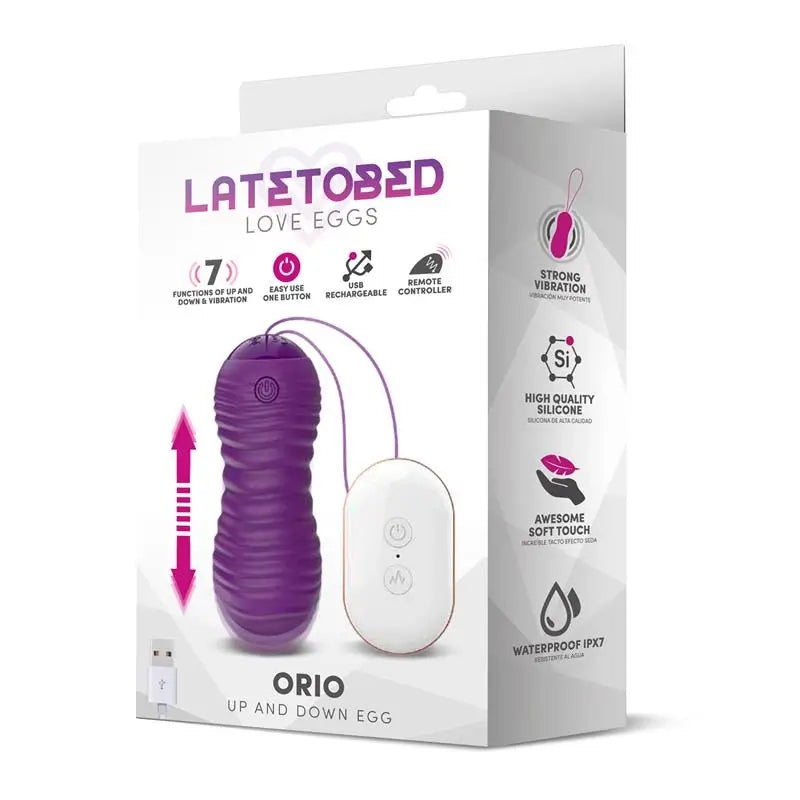 Latetobed Orio Vibro-Ei und Up and Down Telescopic Motion Fernbedienung Lila