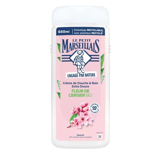 Le Petit Marseillais Extra-milde Bio-Duschcreme mit Kirschblüten, 650 ml