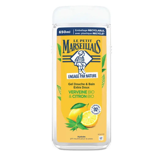 Le Petit Marseillais Extra-mildes Duschgel mit Bio-Verben und Bio-Zitrone, 650 ml