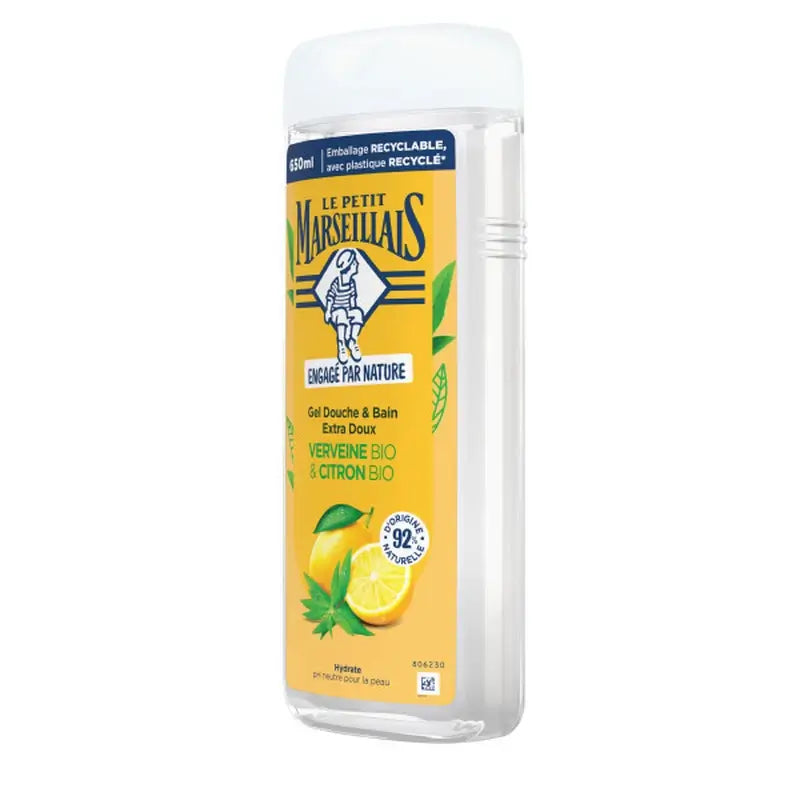 Le Petit Marseillais Extra-mildes Duschgel mit Bio-Verben und Bio-Zitrone, 650 ml