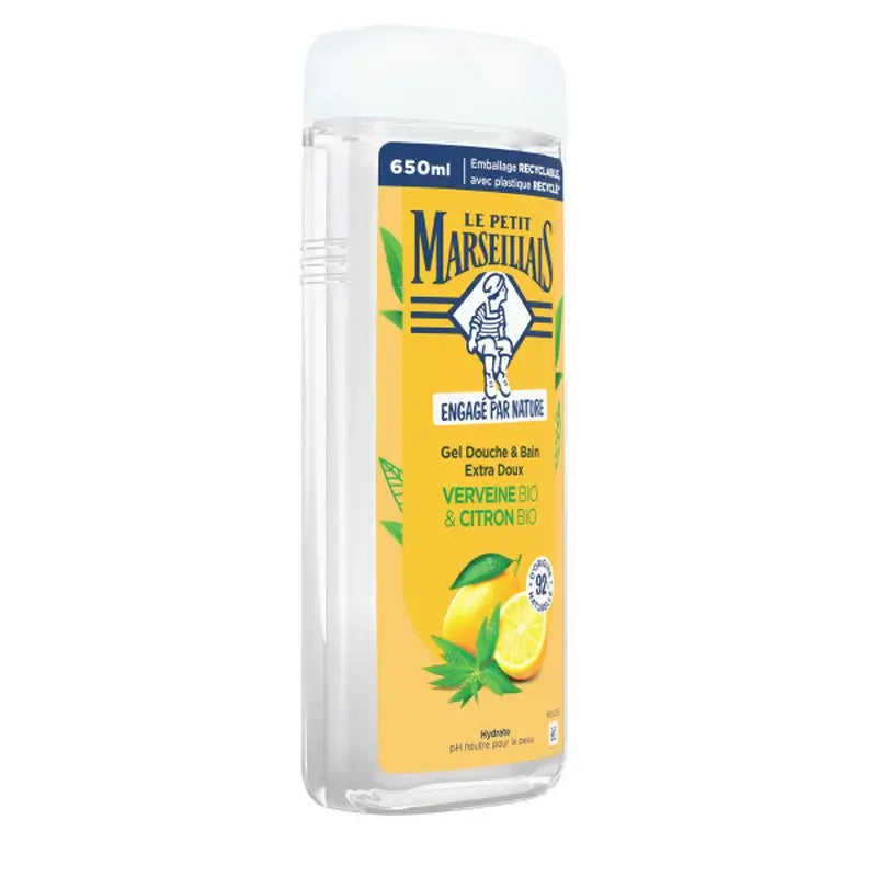 Le Petit Marseillais Extra-mildes Duschgel mit Bio-Verben und Bio-Zitrone, 650 ml