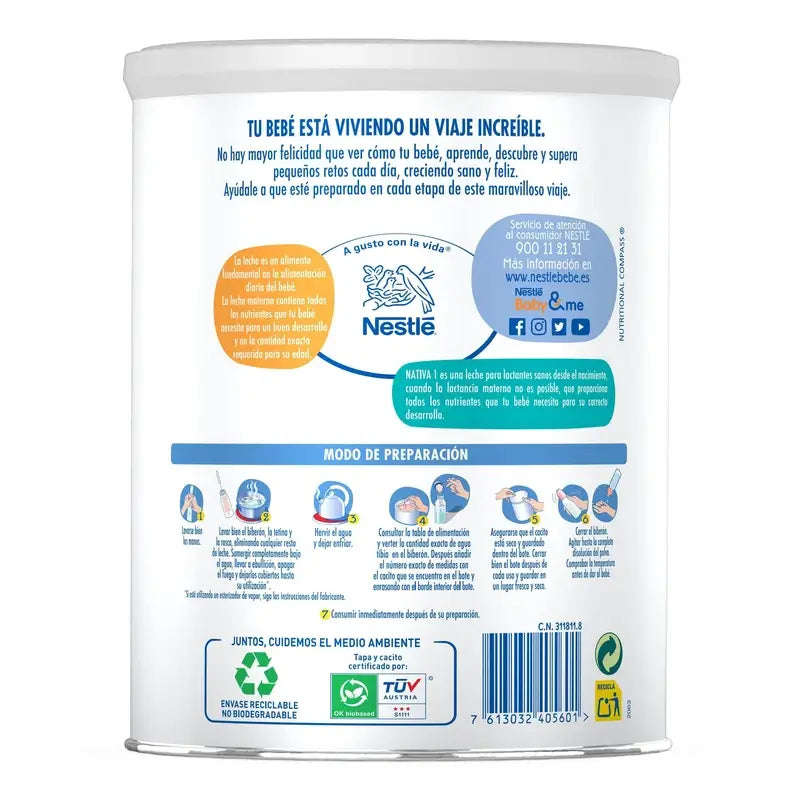 Nestle Nativa Säuglingsmilchpulver 800 g