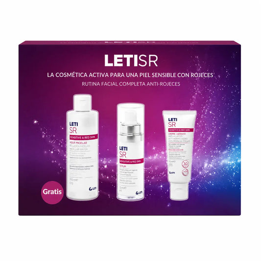 Leti SR Anti-Rötungen Weihnachten Brust Serum + Fluid + Micellar Wasser Geschenk