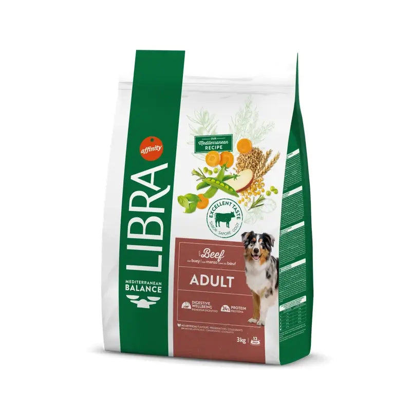 Libra Canine Adult Rindfleisch 3 Kg, Hundefutter für Hunde