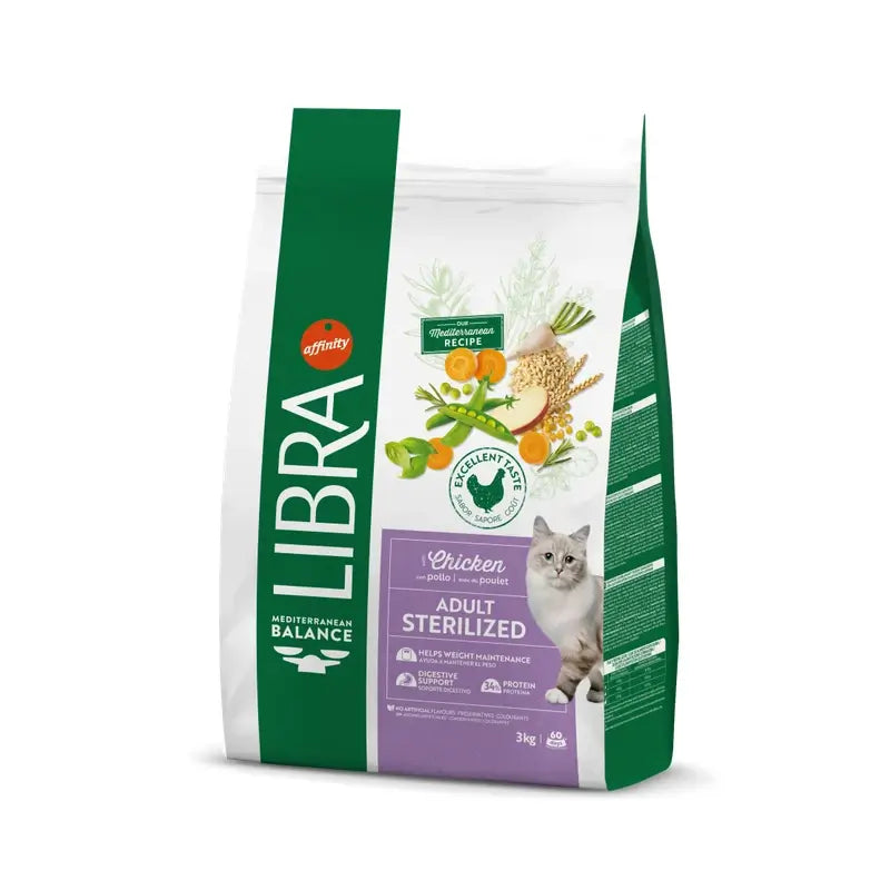 Libra Feline Adult Sterilised Huhn 3Kg, Katzenfutter
