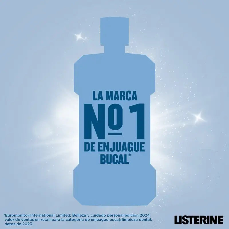 Listerine Duplo Mundwasser, Advanced Whitening, Alkoholfrei, Mild Mint, 2 x 500 Ml