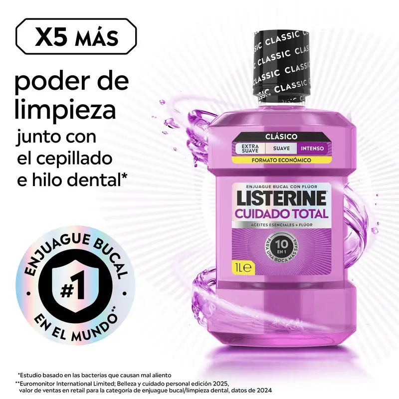 Listerine Total Care Mundspülung, Pfefferminzgeschmack, 1L