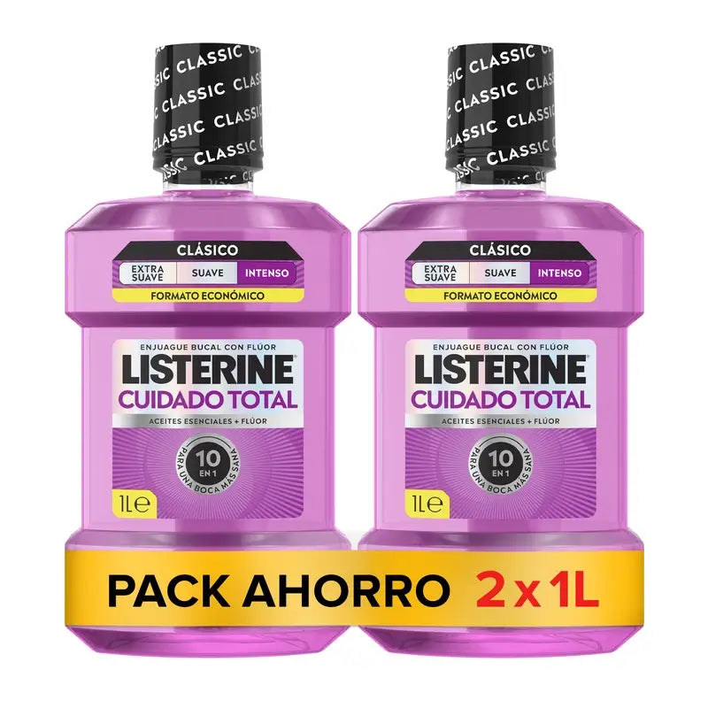 Listerine Total Care Mundspülung Minzgeschmack, 2X1L Pack