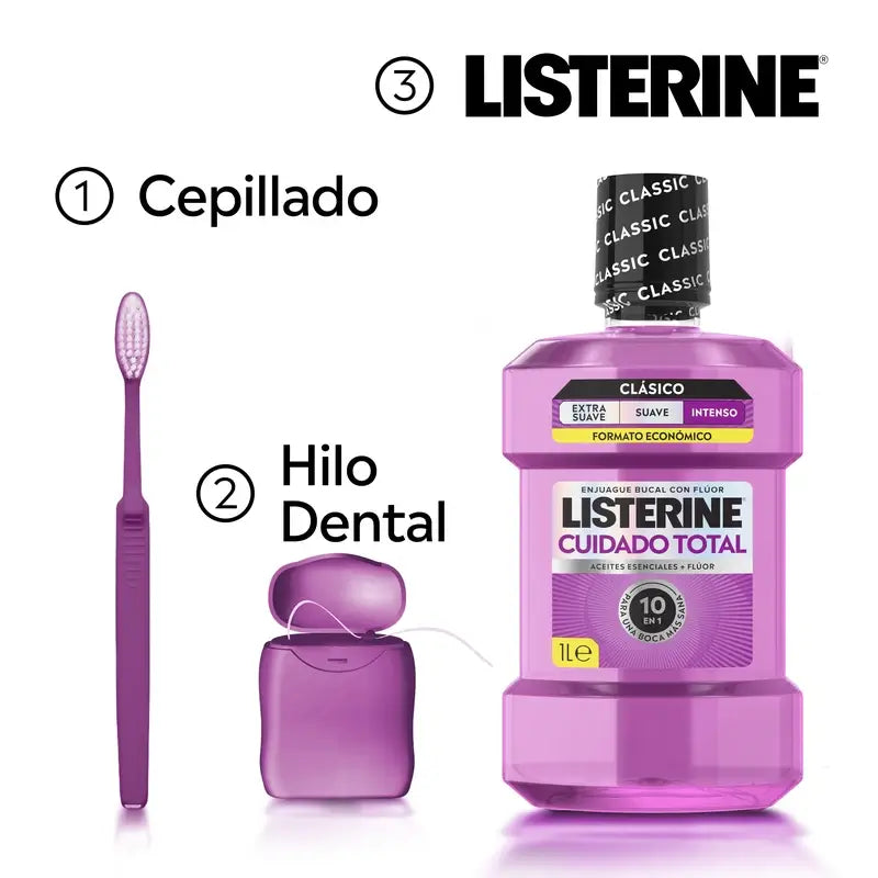 Listerine Total Care Mundspülung Minzgeschmack, 2X1L Pack