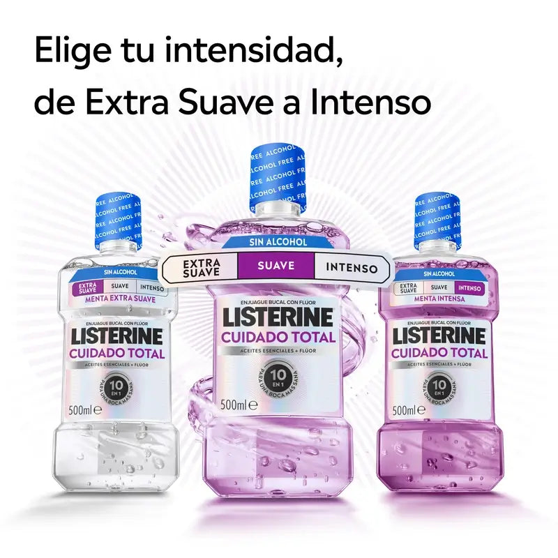 Listerine Total Care Mildes Aroma - alkoholfreies Mundwasser, 500 ml