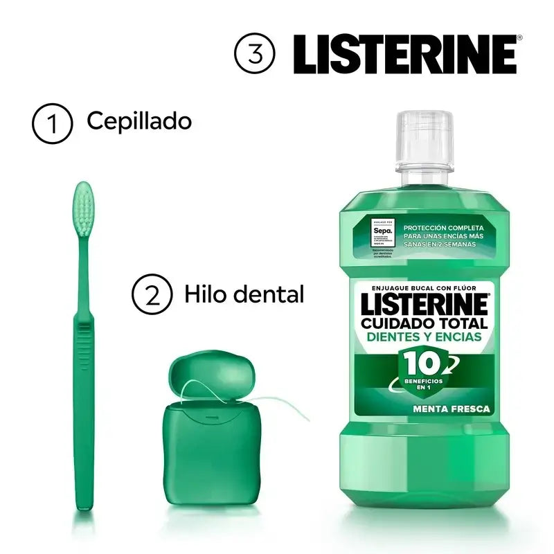 Listerine Zahn & Zahnfleisch Mundspülung Pack 500 ml + 250 ml