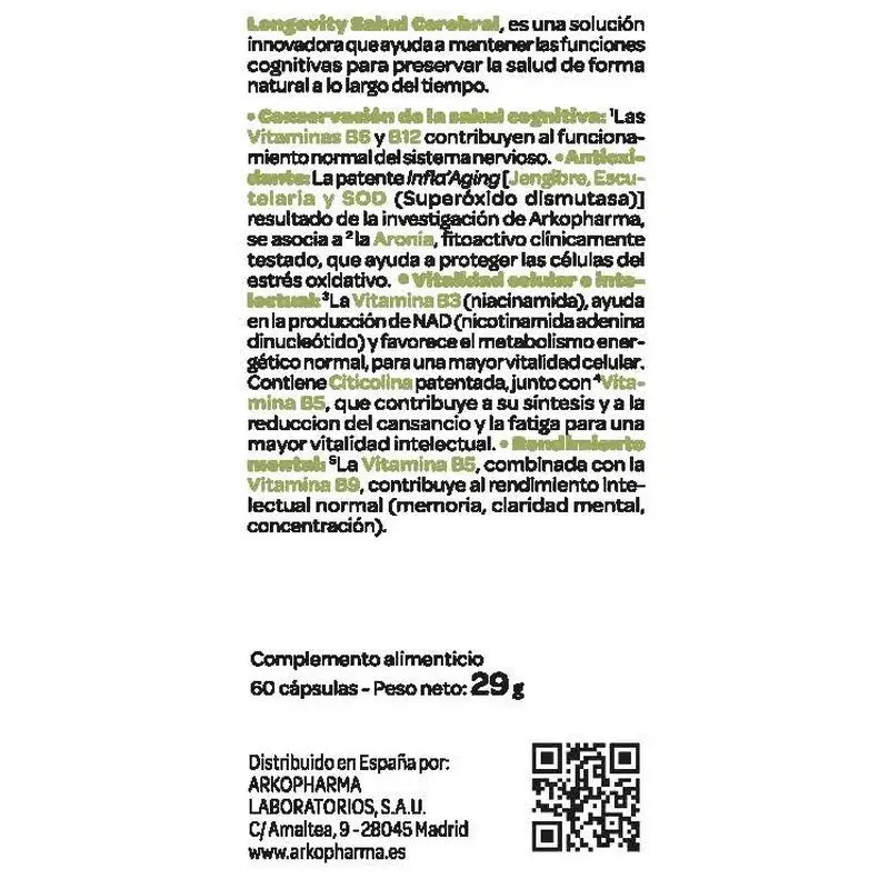 Longevity Cerebral, 60 Stück